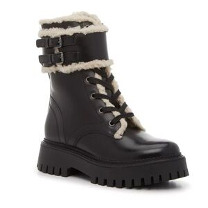 Bullboxer Black Lace Up Platform Booties
